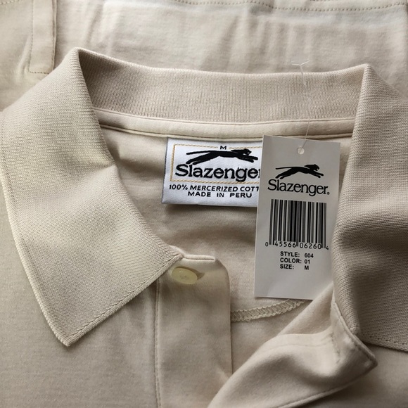 Slazenger Other - Slazenger off white long sleeve Polo Sz M